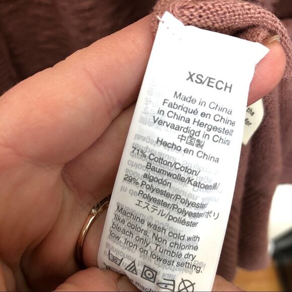 MADEWELL Bradley Cardigan Sweater Dusty Rose {H49} - Picture 8 of 9